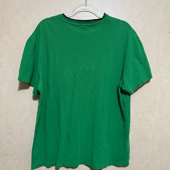 Vtg Polo Ralph Lauren Green Blue Textured Cotton Short Sleeve Shirt - Picture 3 of 4